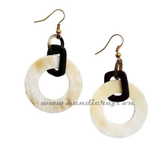 Horn & lacquer earrings