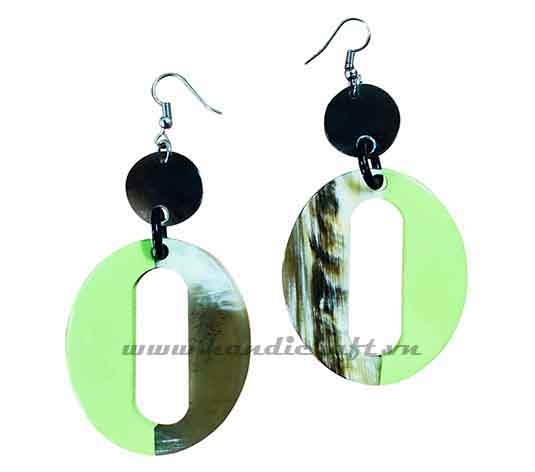 Horn & lacquer earrings