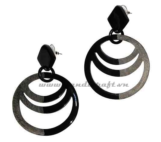 Horn & lacquer earrings