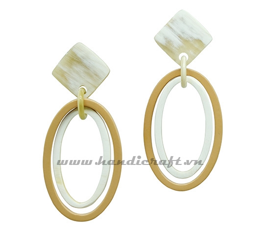 Horn & lacquer earrings