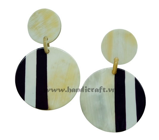 Horn & lacquer earrings