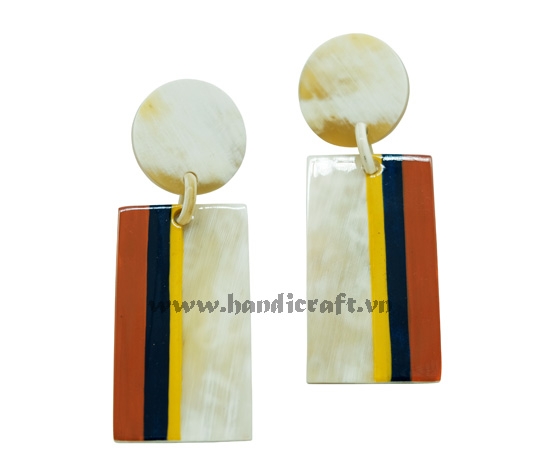 Horn & lacquer earrings