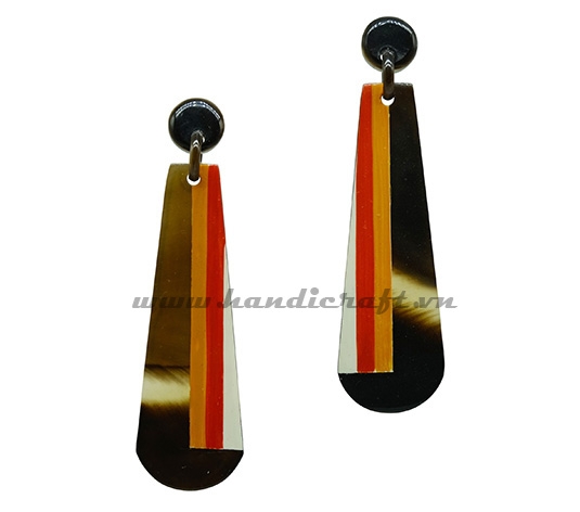 Horn & lacquer earrings