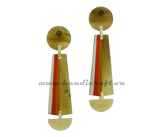 Horn & lacquer earrings