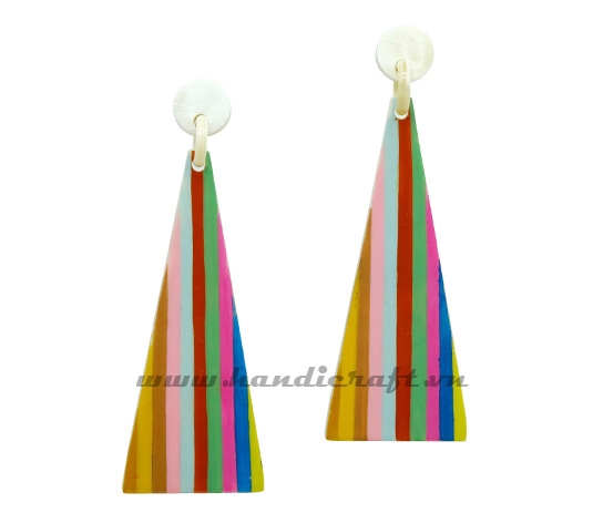 Horn & lacquer earrings