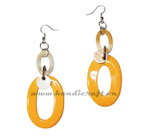 Horn & lacquer earrings