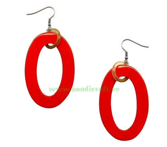 Horn & lacquer earrings