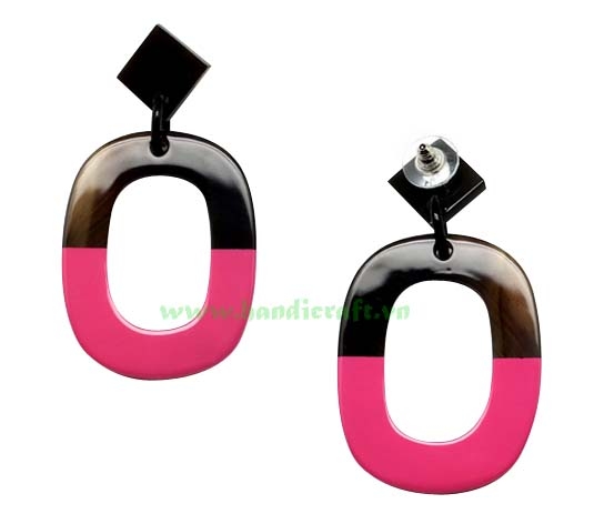 Horn & lacquer earrings