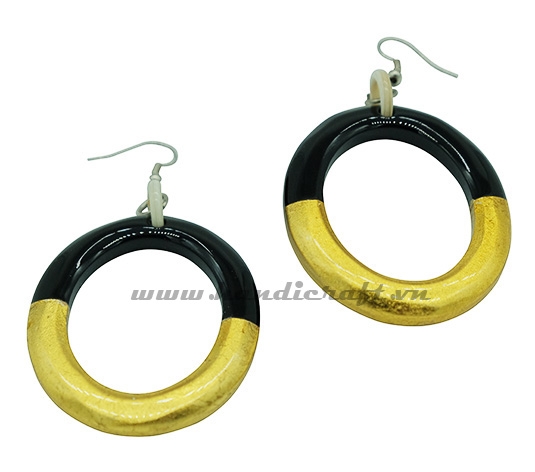 Horn & lacquer earrings