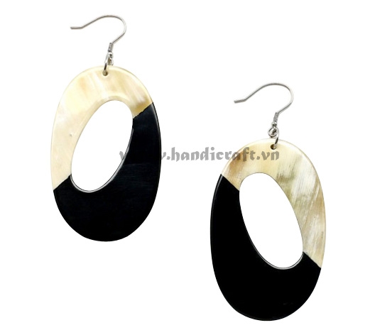 Horn & lacquer earrings