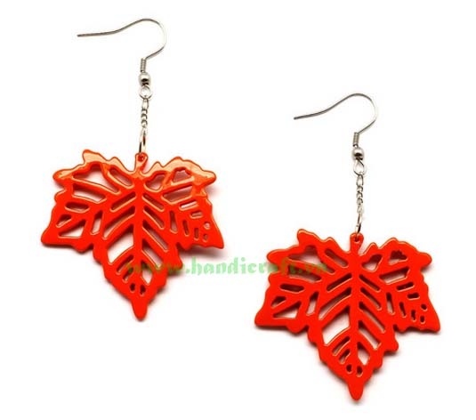 Horn & lacquer earrings