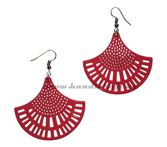 Horn & lacquer earrings