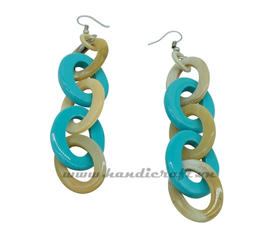 Horn & lacquer earrings