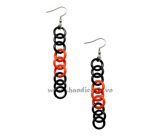 Horn & lacquer earrings