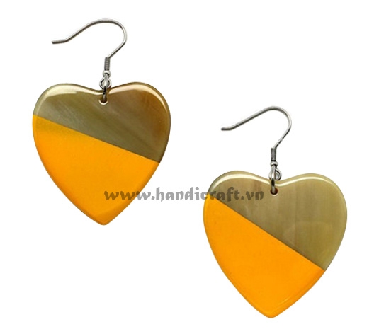Horn & lacquer earrings