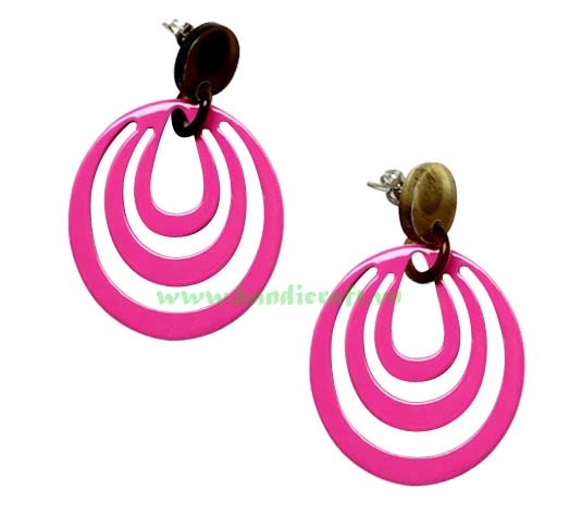 Horn & lacquer earrings