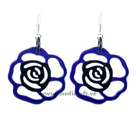 Horn & lacquer earrings