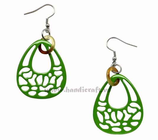 Horn & lacquer earrings