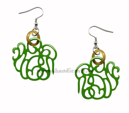 Horn & lacquer earrings