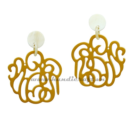 Horn & lacquer earrings