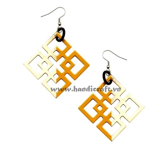 Horn & lacquer earrings