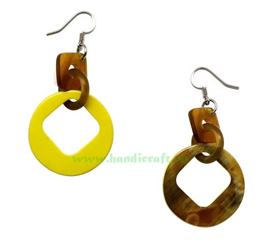 Horn & lacquer earrings