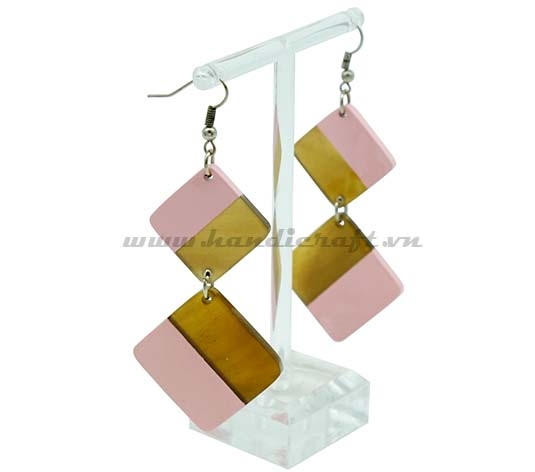 Horn & lacquer earrings