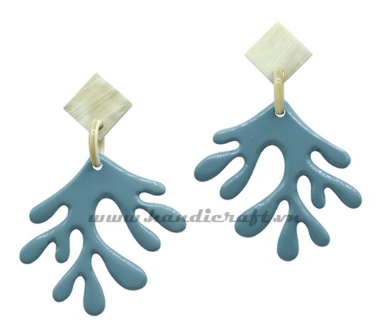 Horn & lacquer earrings