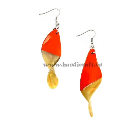 Horn & lacquer earrings