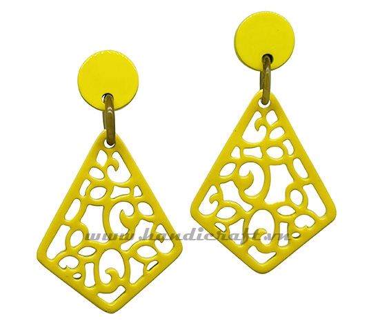 Horn & lacquer earrings