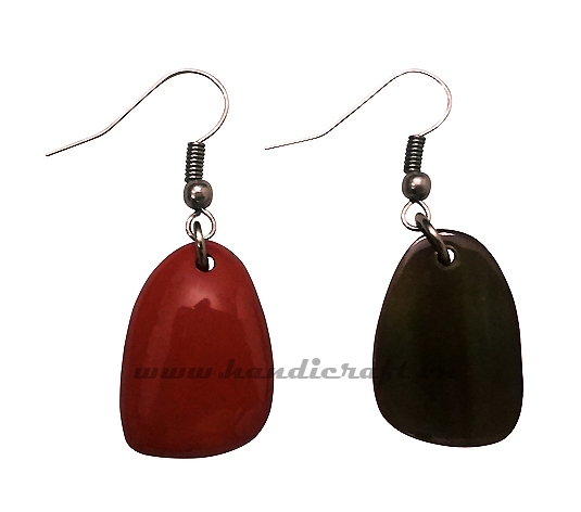 Horn & lacquer earrings