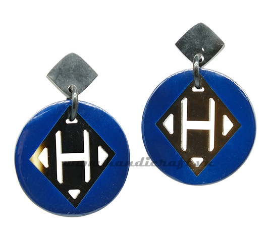 Horn & lacquer earrings