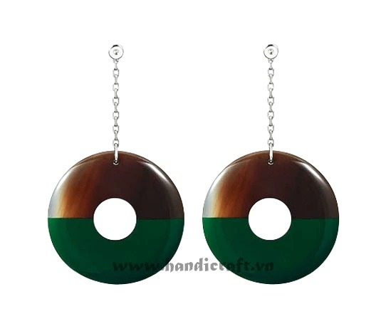 Horn & lacquer earrings