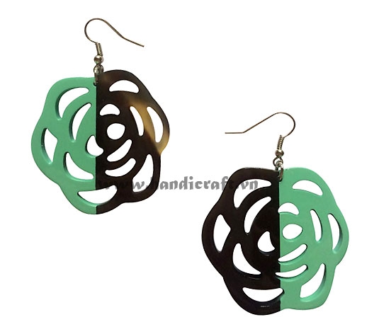 Horn & lacquer earrings