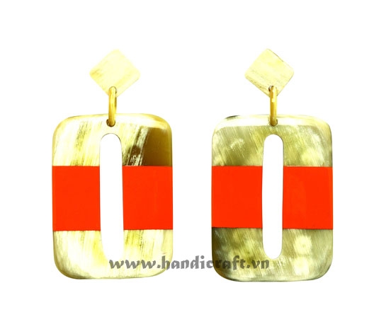 Horn & lacquer earrings