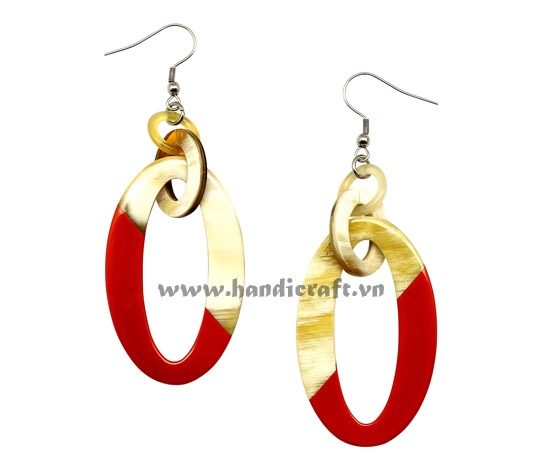 Horn & lacquer earrings