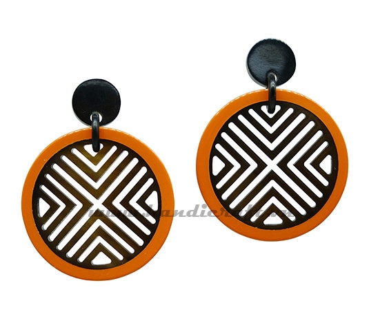 Horn & lacquer earrings