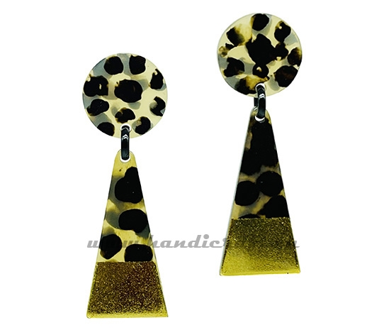 Horn & lacquer earrings