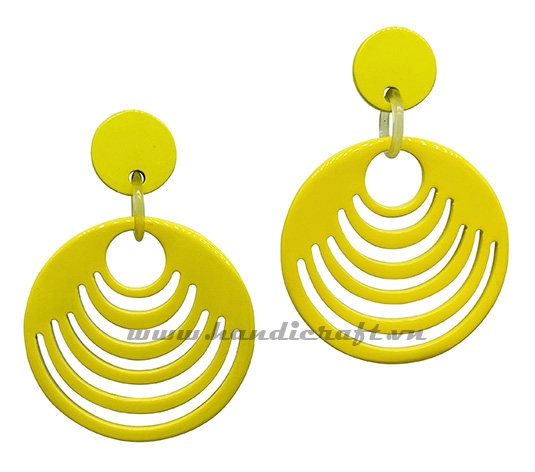 Horn & lacquer earrings