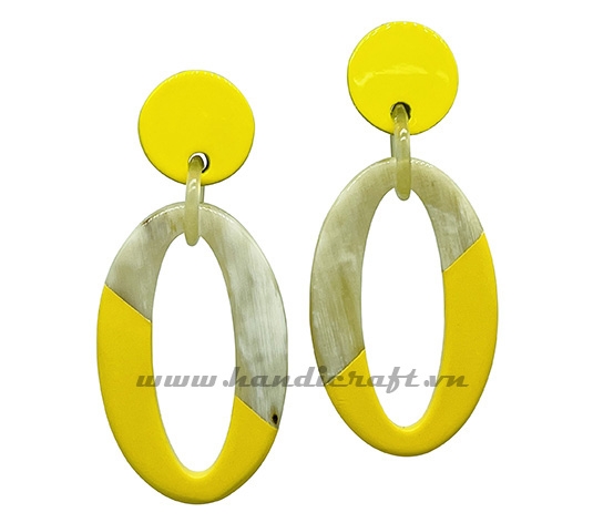 Horn & lacquer earrings