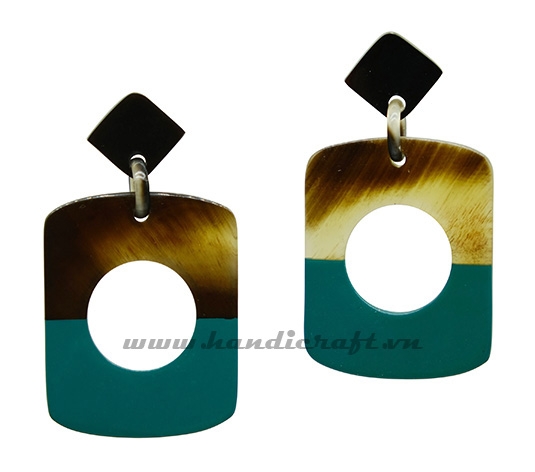 Horn & lacquer earrings