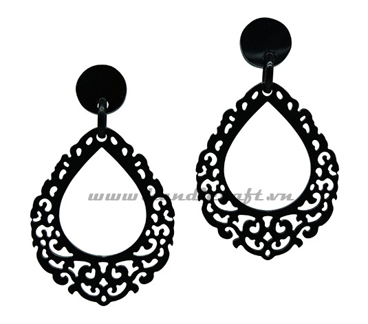 Black Horn Earrings