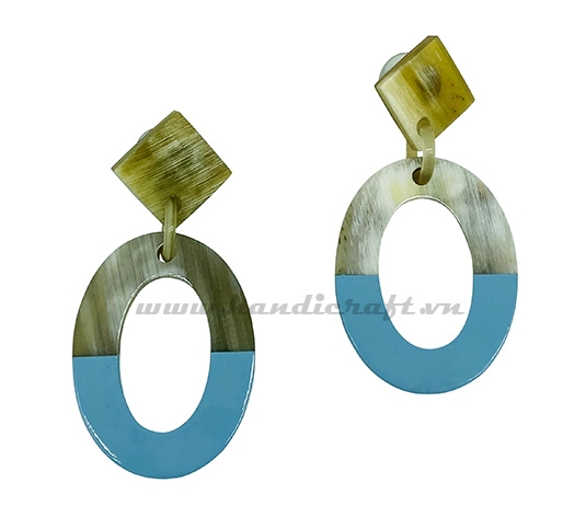 Horn and Lacquer Earrings