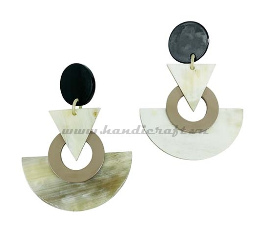 Horn and Lacquer Earrings
