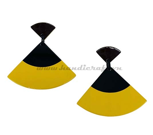 Horn and Lacquer Earrings