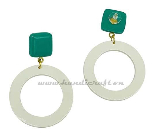 Horn and Lacquer Earrings
