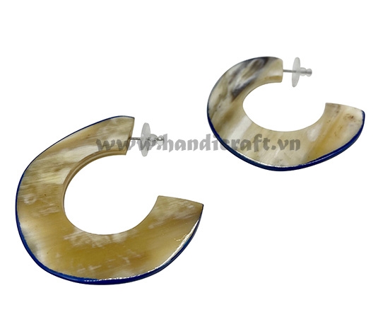 Horn and Lacquer Earrings