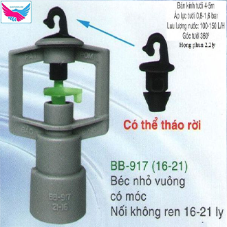 Béc tưới nhỏ 917 (16-21)ly