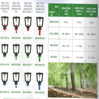 Béc phun sương đĩa cố định BB-915