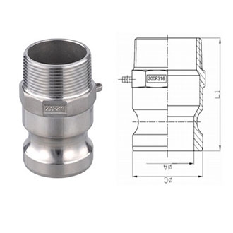 Khớp nối nhanh Camlock type F inox 304